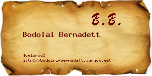 Bodolai Bernadett névjegykártya